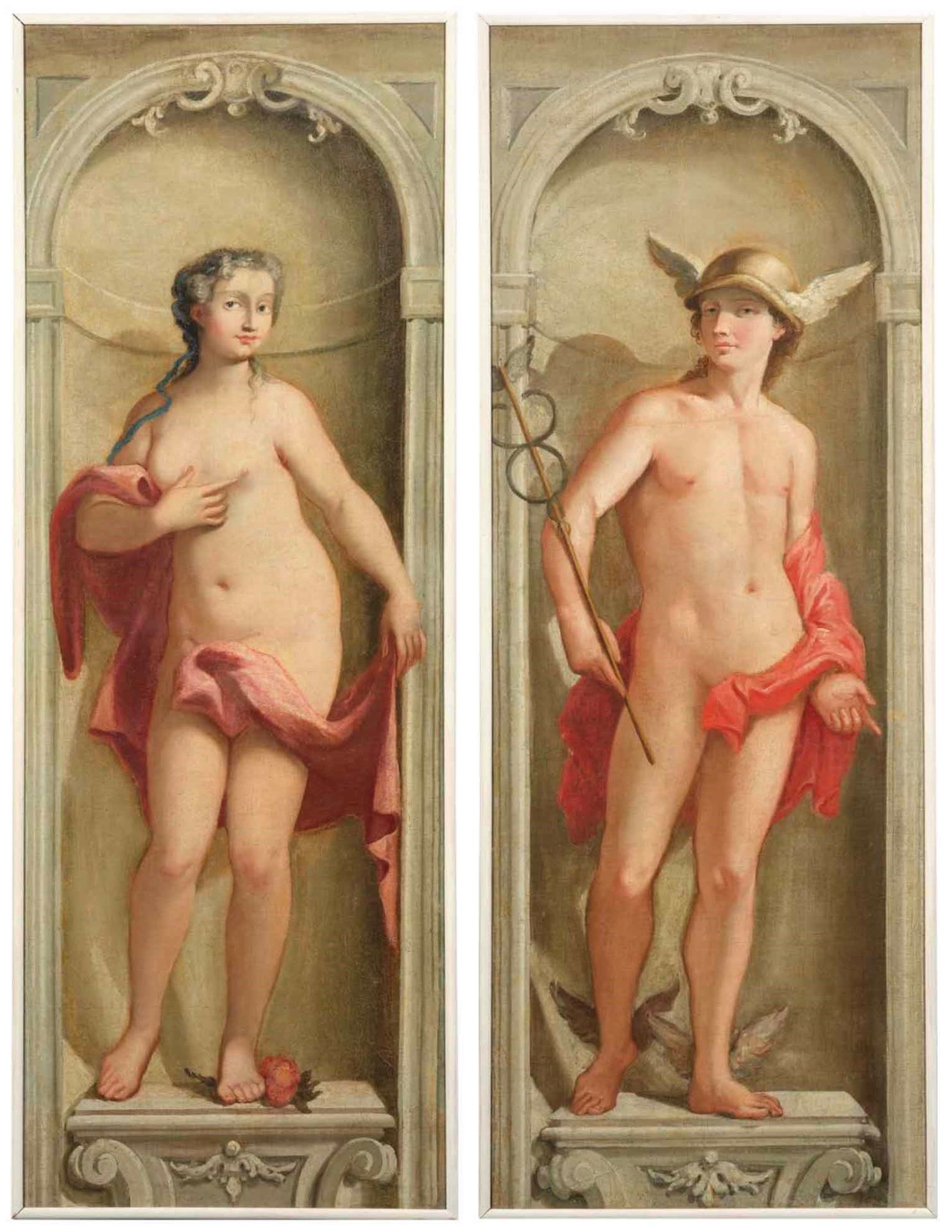 Bartolomeo Litterini (1669 Venezia-1731 Venezia), Venere e Mercurio pair of pain&hellip;