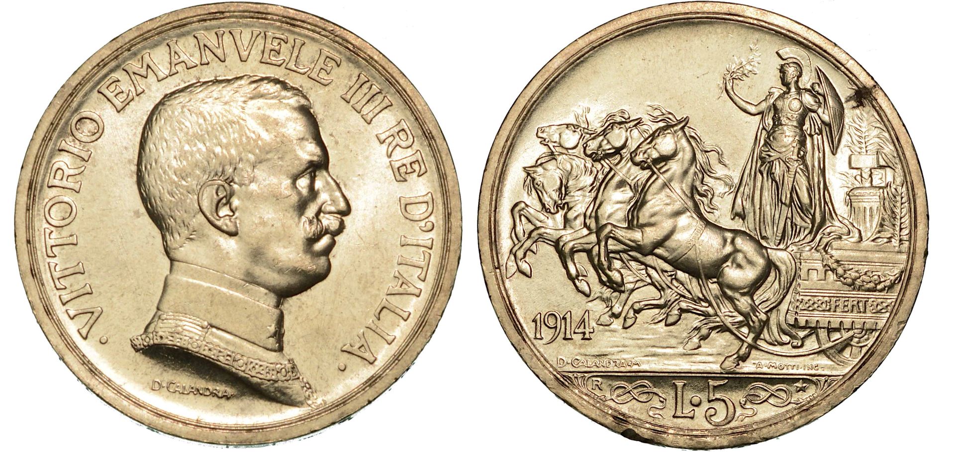 Casa Savoia REGNO D'ITALIA. VITTORIO EMANUELE III DI SAVOIA, 1900-1946. 5 Lire 1&hellip;