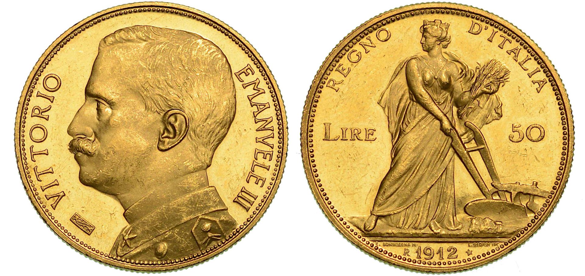 Casa Savoia REINO DE ITALIA. VITTORIO EMANUELE III DE SABOYA, 1900-1946. 50 lira&hellip;