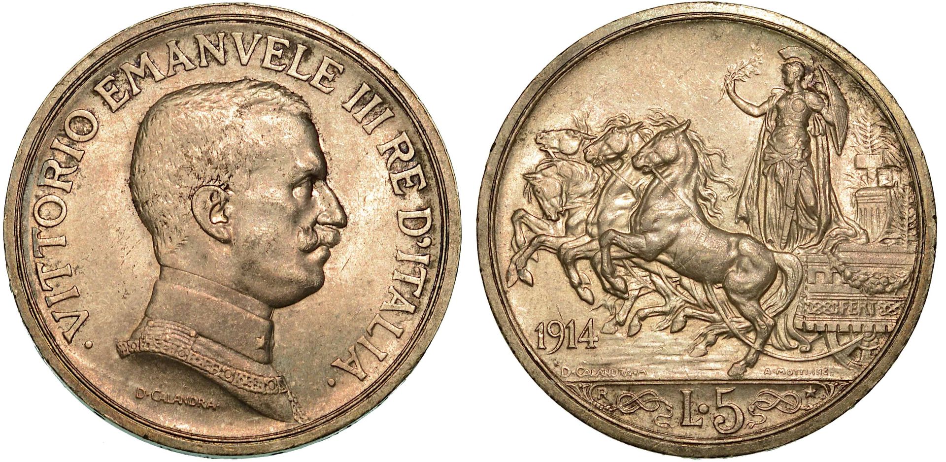 Casa Savoia REINO DE ITALIA. VITTORIO EMANUELE III DE SABOYA, 1900-1946. 5 liras&hellip;
