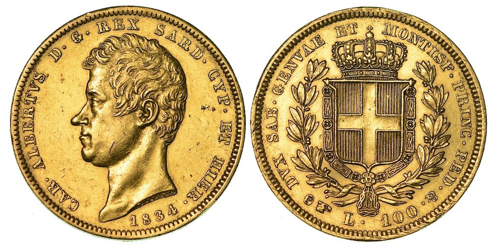 Casa Savoia KINGDOM OF SARDINIA. CARLO ALBERTO OF SAVOY, 1831-1849. 100 Lira 183&hellip;