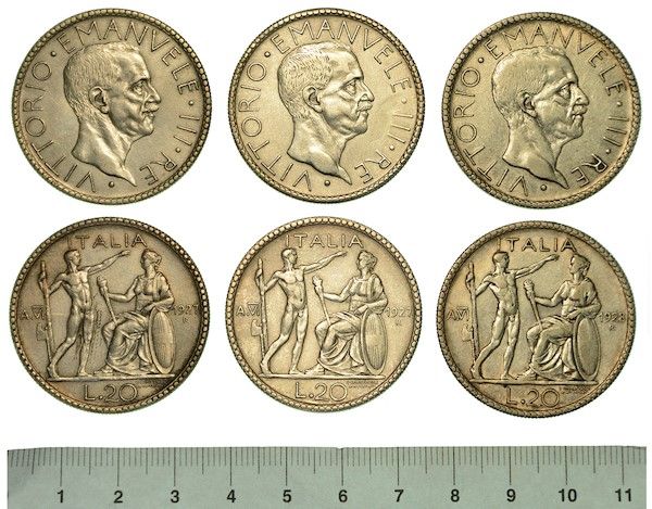 Casa Savoia KINGDOM OF ITALY. Lot of three coins.
Vittorio Emanuele III of Savoy&hellip;