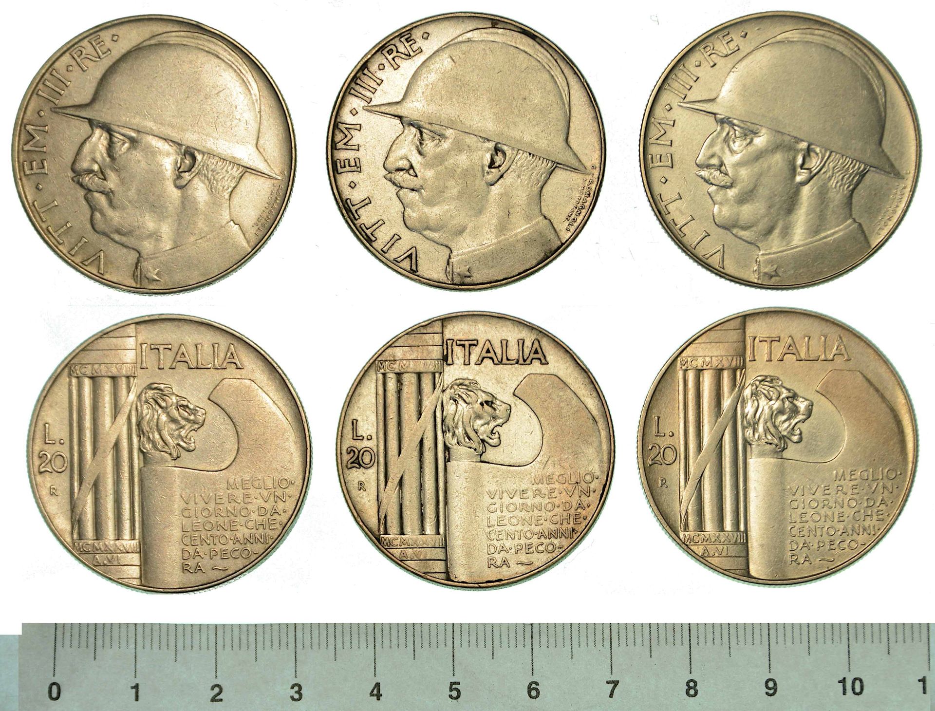 Casa Savoia REGNO D'ITALIA. Lotto di tre monete.
Vittorio Emanuele III di Savoia&hellip;