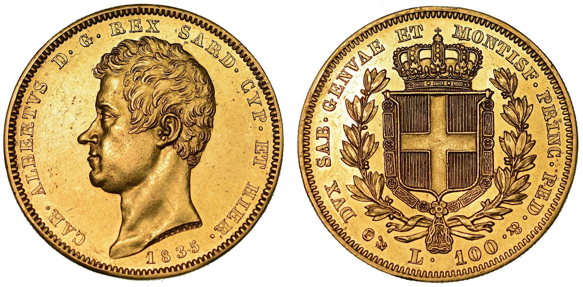 Casa Savoia REGNO DI SARDEGNA. CARLO ALBERTO DI SAVOIA, 1831-1849. 100 Lire 1835&hellip;