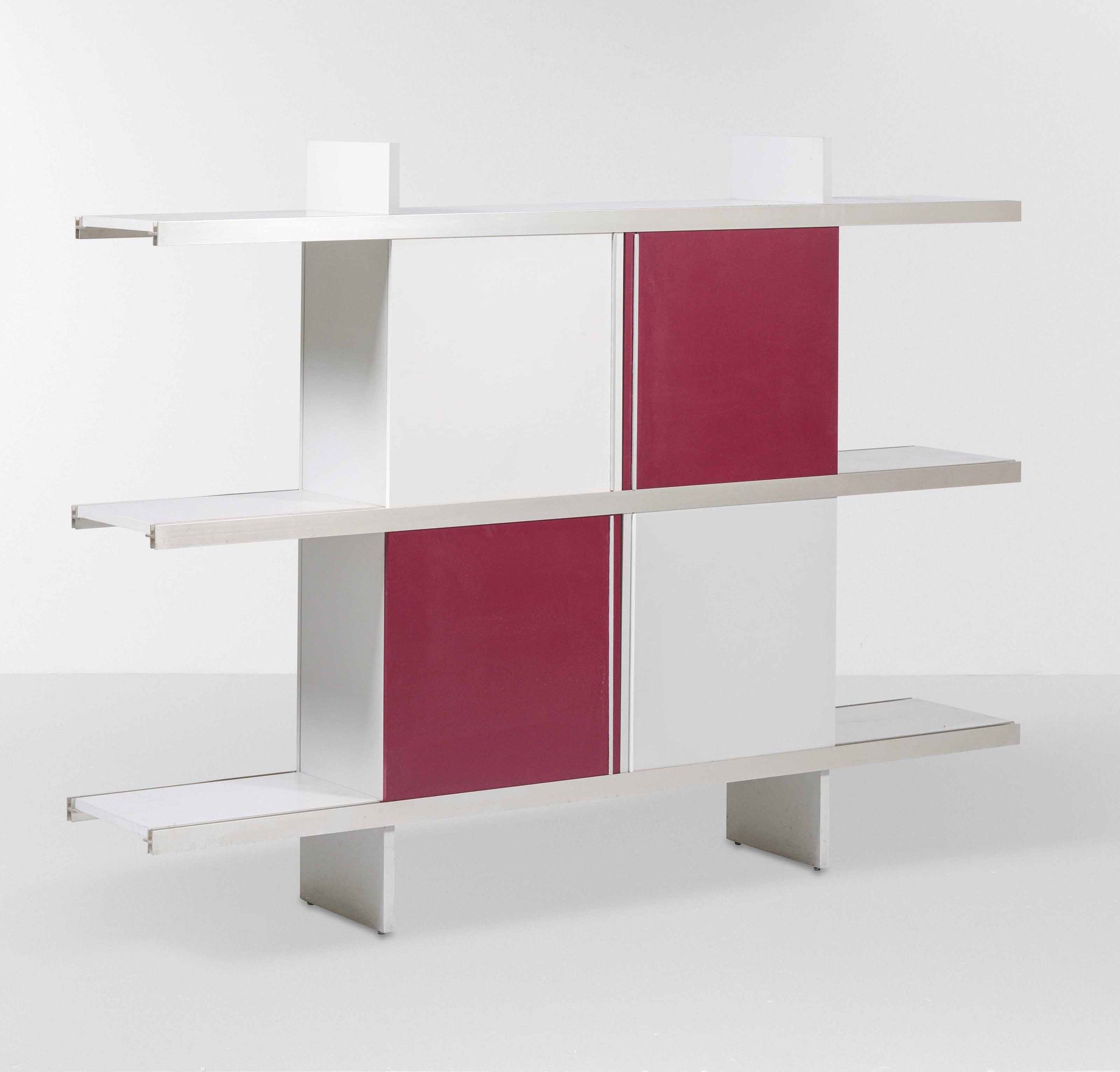 Angelo Mangiarotti Bookcase cabinet mod. Multi-Use in lacquered wood, sliding do&hellip;