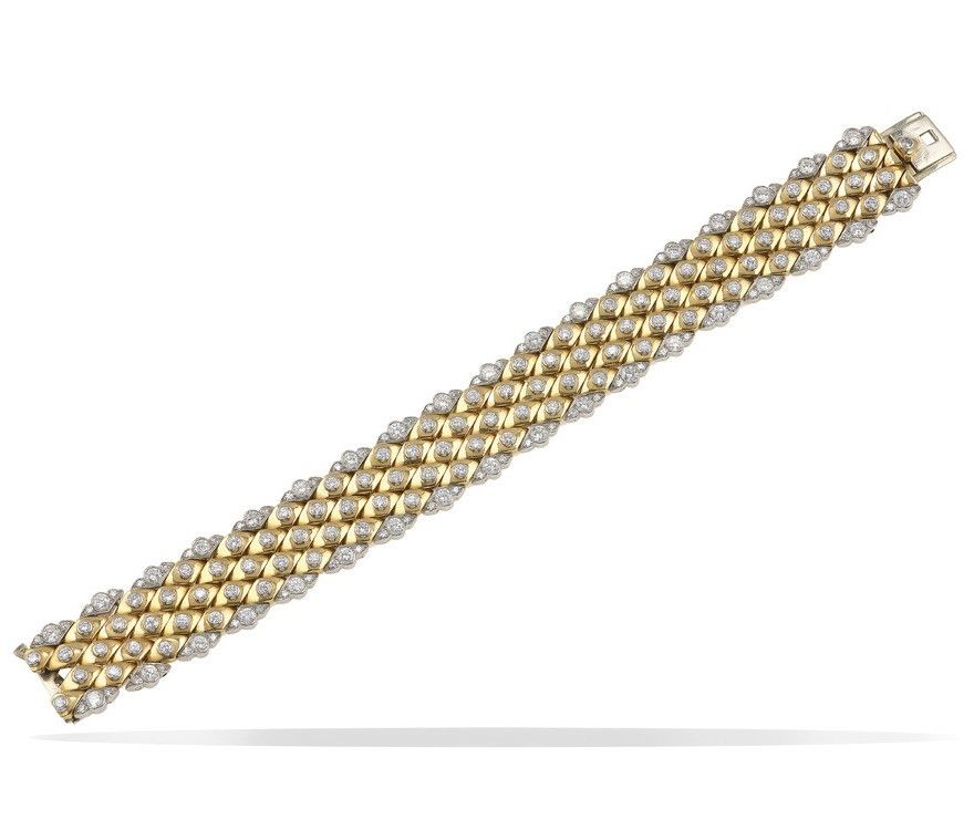Null Diamond and gold bracelet montatura in oro bianco e giallo 750/1000 gr. 78,&hellip;