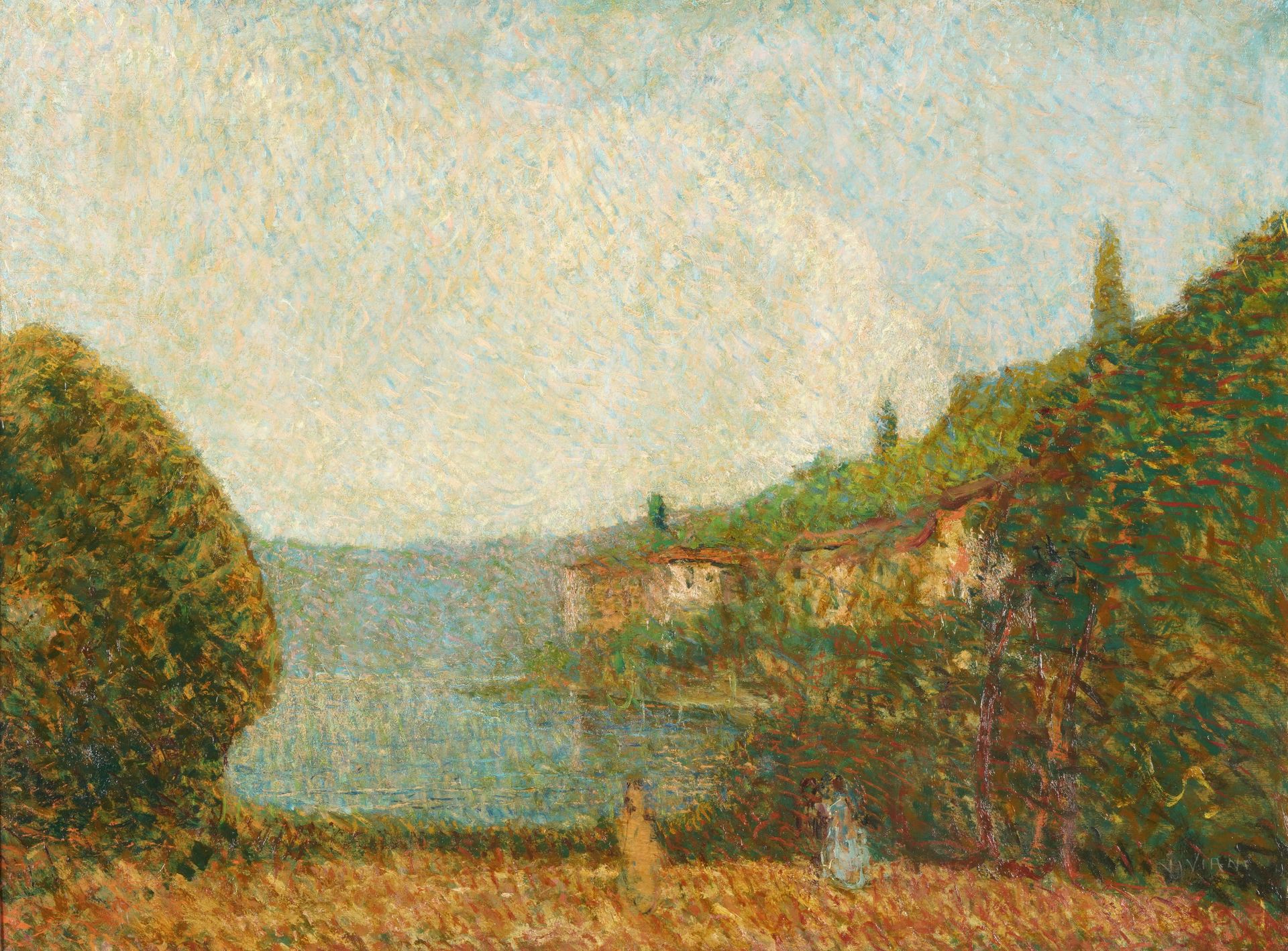 Raul Viviani 1883-1965 风景 右下方签名 cm 93X123 木板油画
