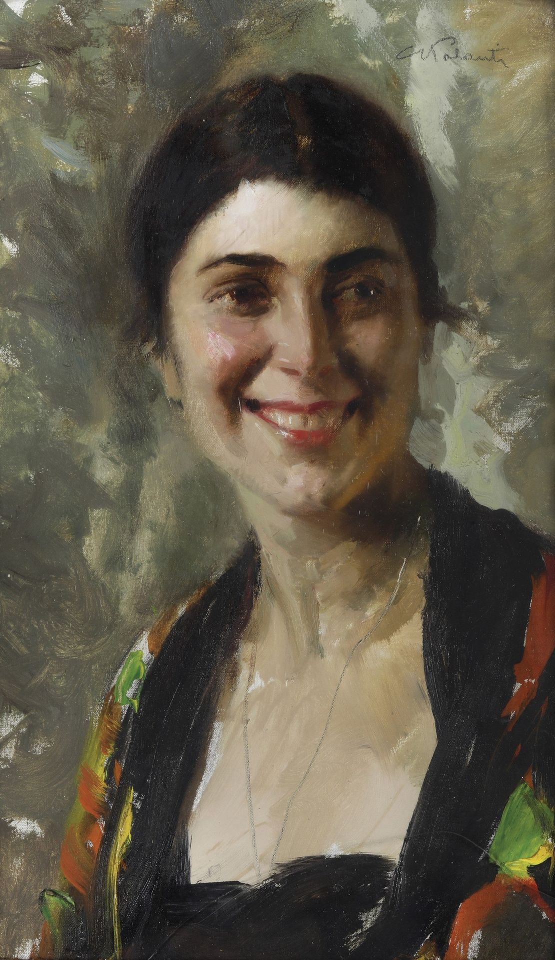 Giuseppe Palanti 1881-1946 Portrait de femme, 1927 signé en haut à droite L 32 -&hellip;