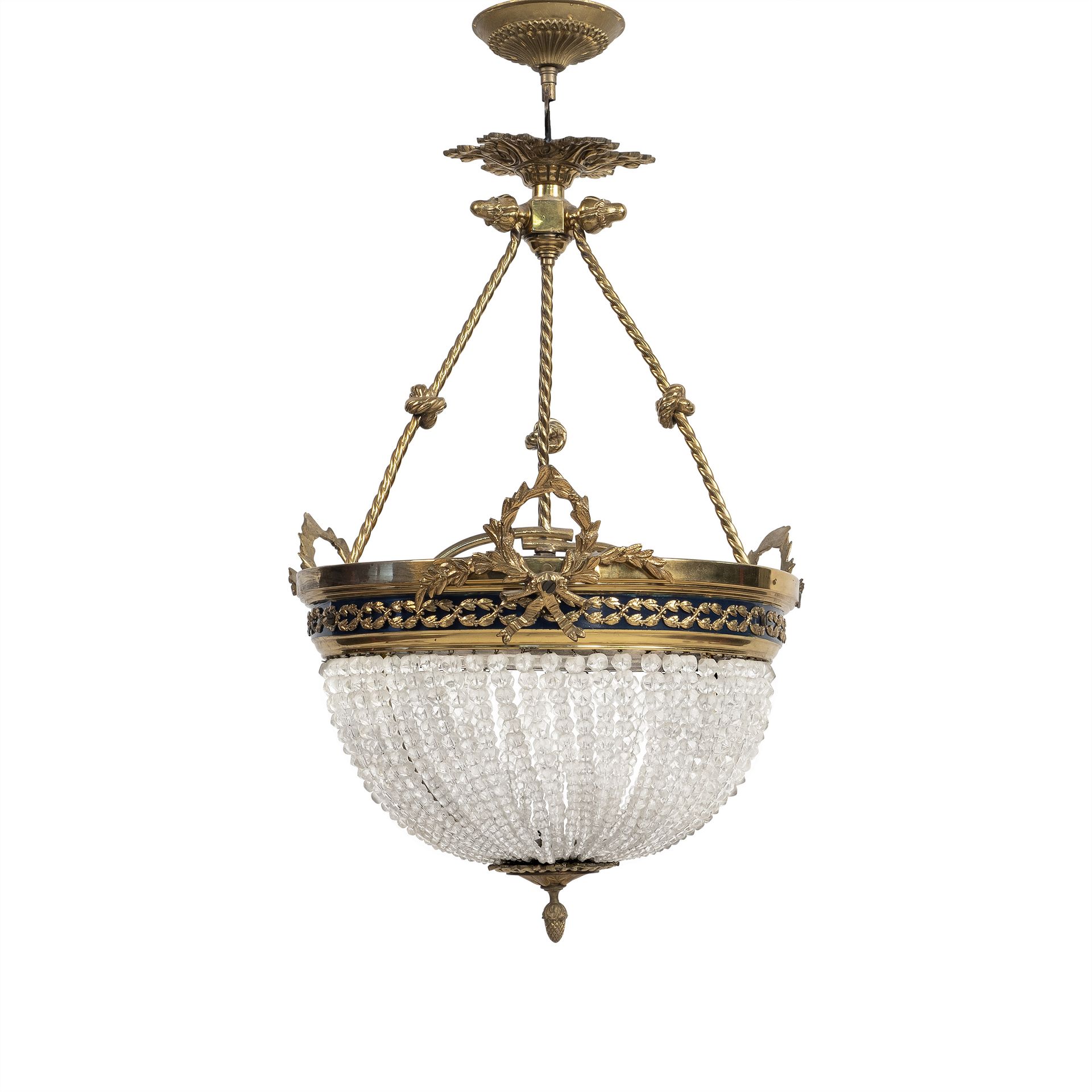 Gilt bronze and glass chandelier France, early 20th century 60x34厘米。