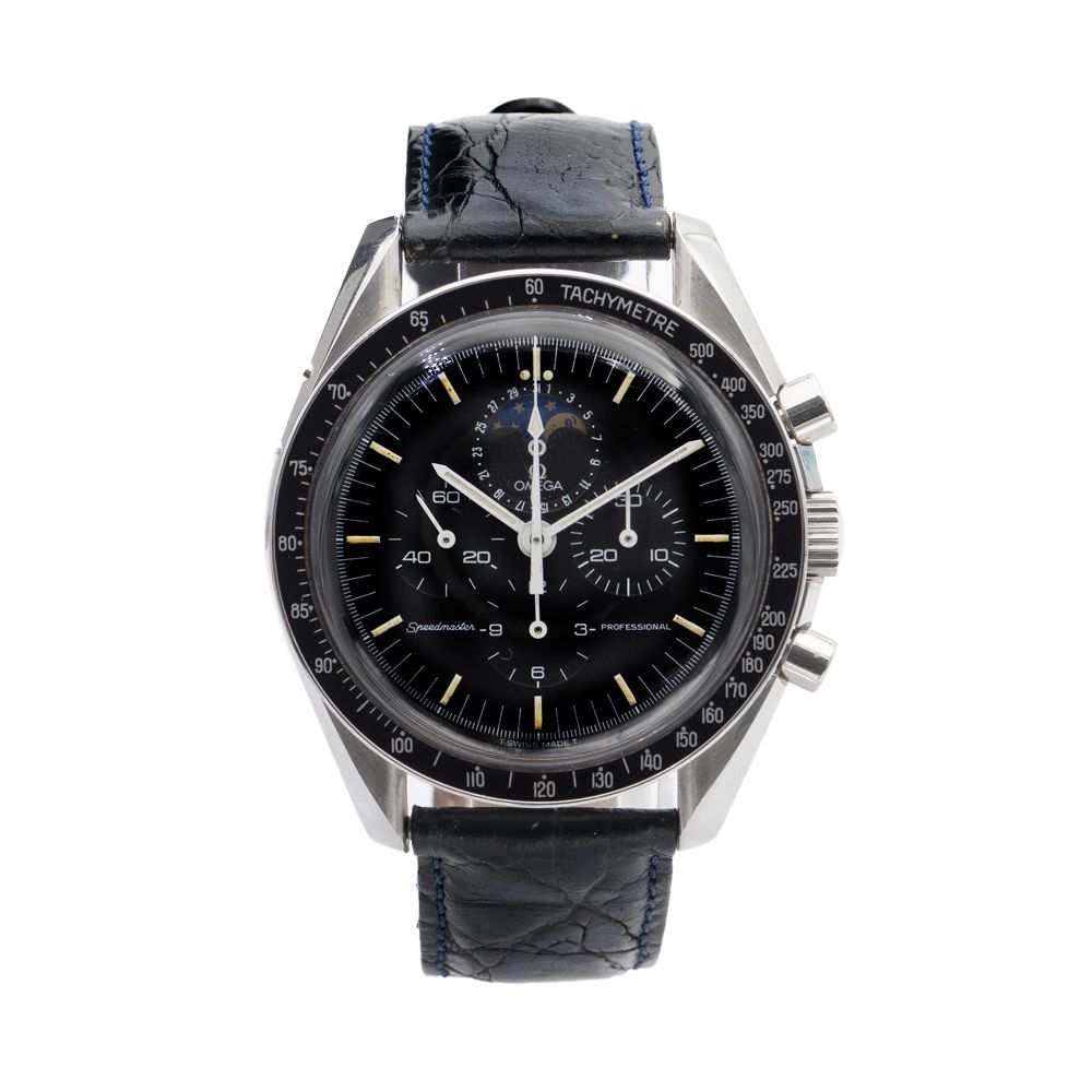 Omega Speedmaster Speedymoon Smiling Moon, chronograph wristwatch 1985年左右，钢制，42毫&hellip;