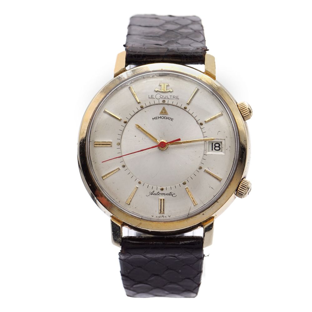 Jager Le Coultre Memodate Svegliarino, vintage wristwatch années 1950/60, laminé&hellip;