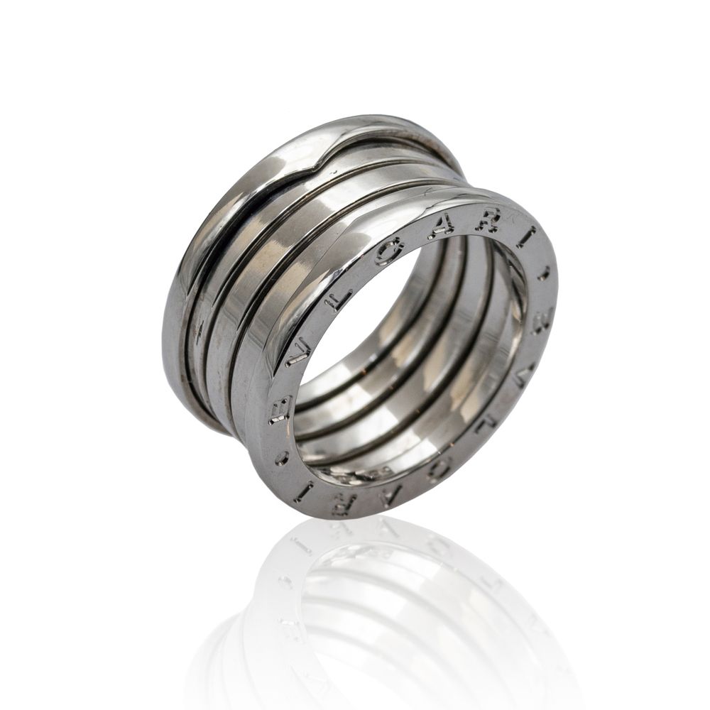 Bulgari, 18kt white gold Bzero 1 collection ring signed, weight 12 gr., four ban&hellip;