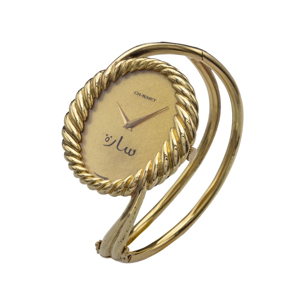 Chaumet, ladies watch 1970/80er Jahre, Gewicht 93 gr., in 18kt Gelbgold, ovales &hellip;