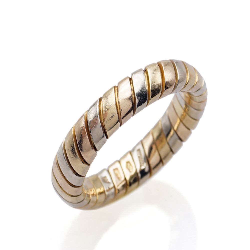 Bulgari Tubogas collection, eternel ring , weight 8 gr., 18kt three color gold, &hellip;