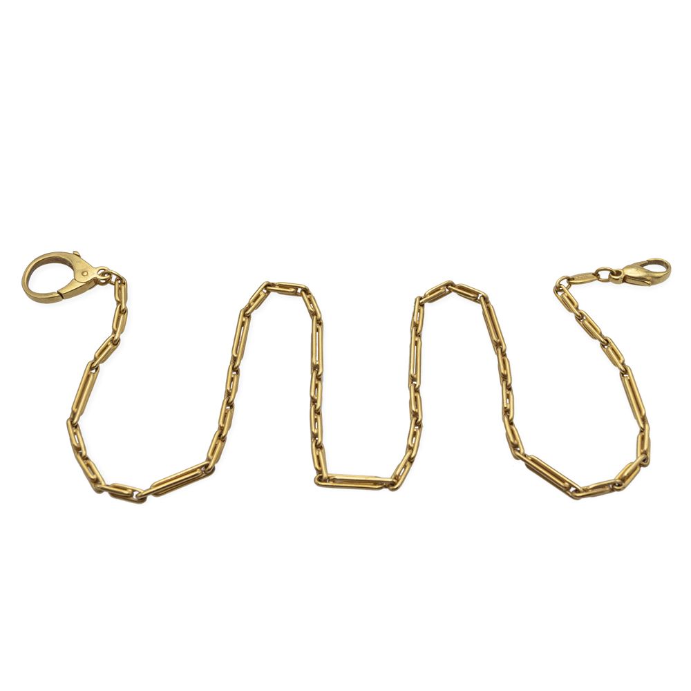 18kt yellow gold watch chain signed Roman, weight 37 gr., length 49.5 cm.