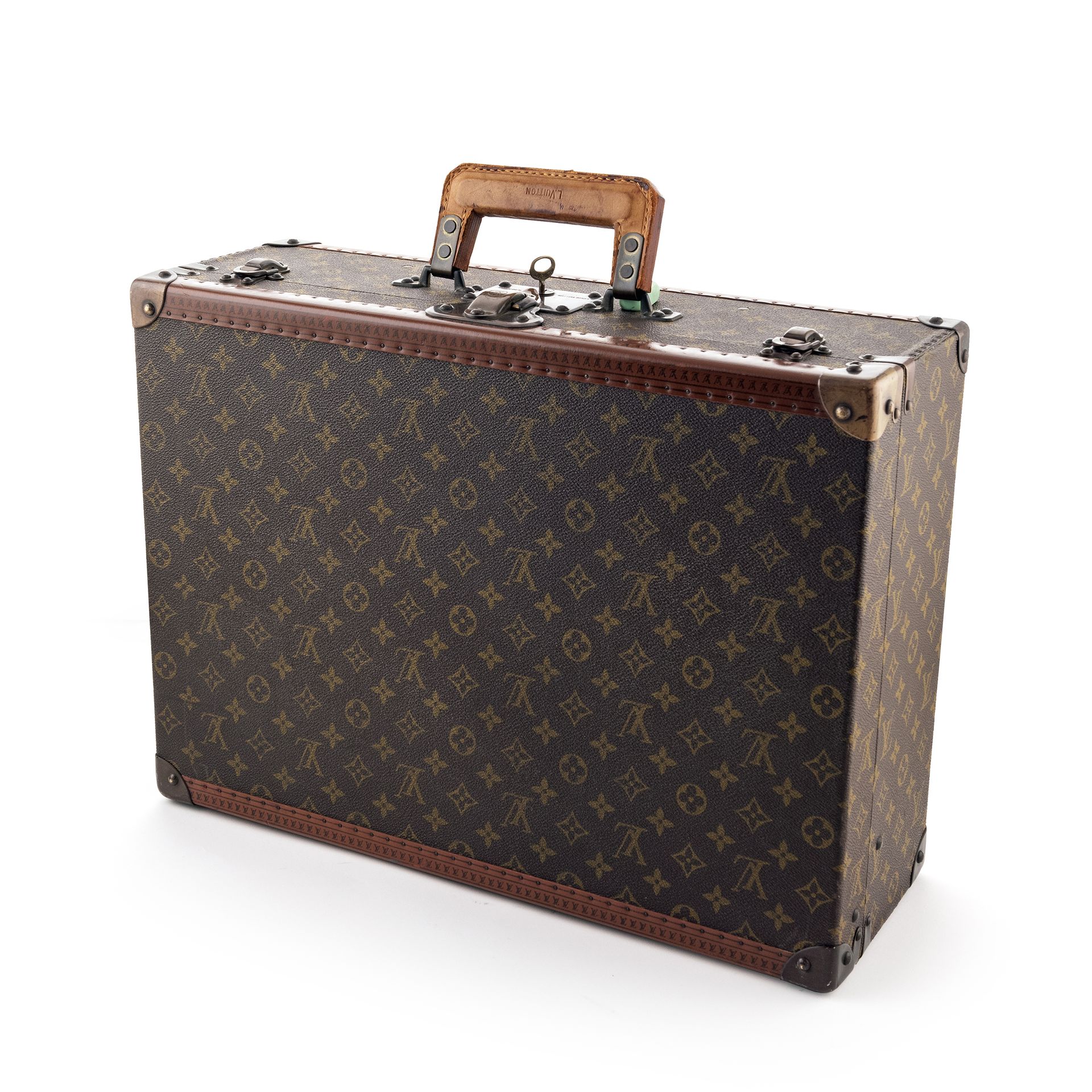 Louis Vuitton, Alzer collection vintage suitcase circa 1990, 50x37x17cm, en toil&hellip;