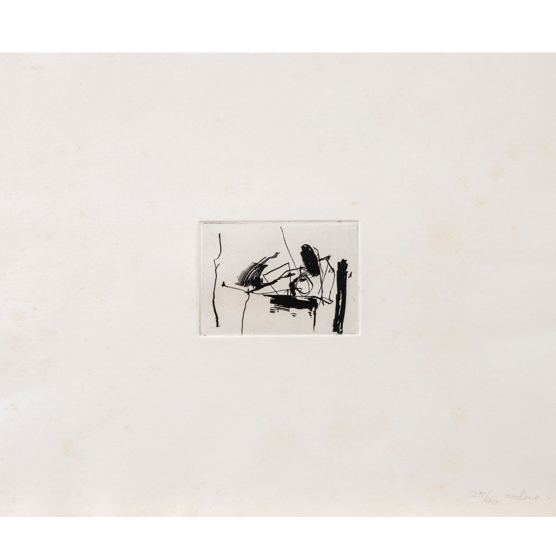 Afro Basaldella Udine 1912 - Zurigo 1976, 35x50cm, "Nero V", etching, ex. 25/40,&hellip;
