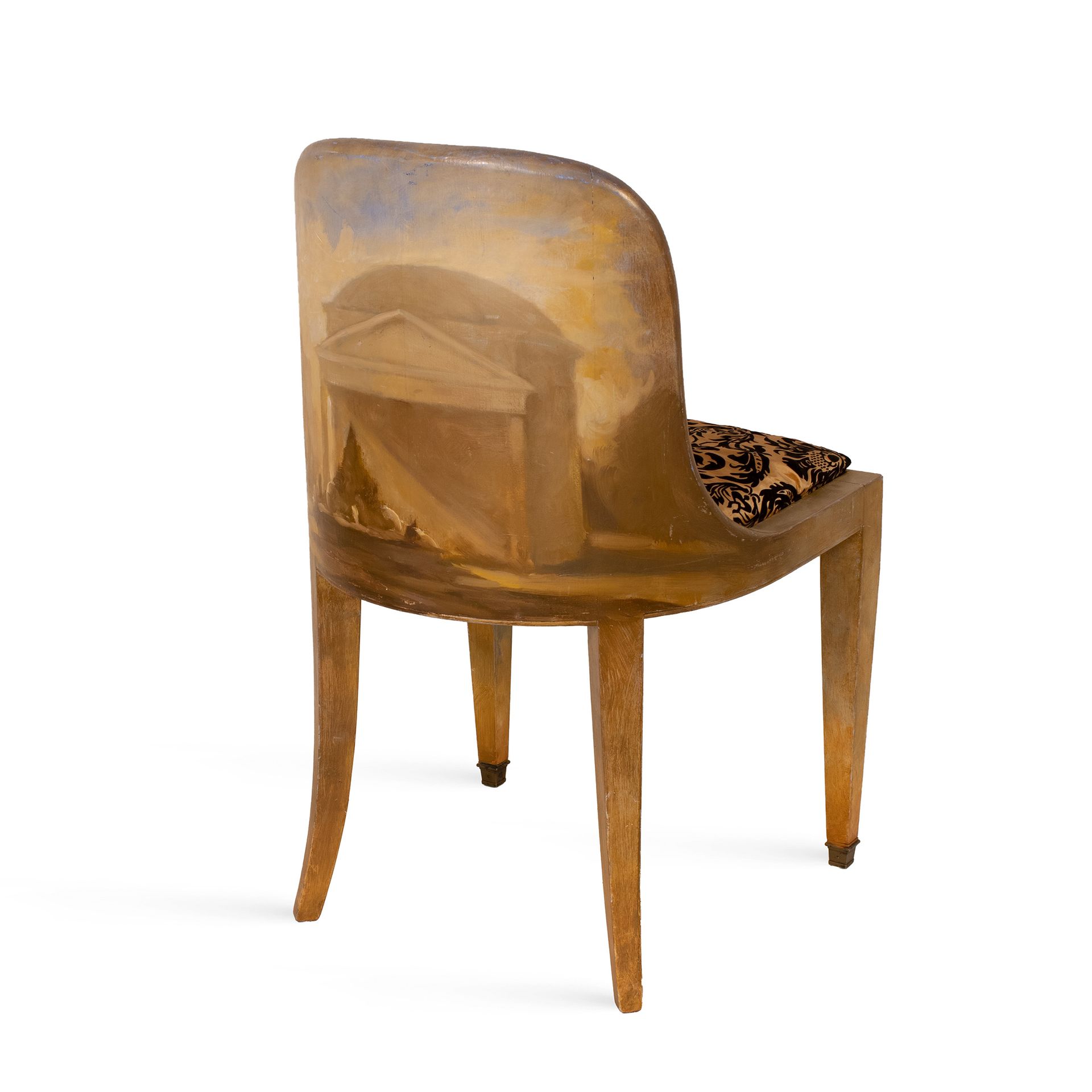 Anna Keen Isola di Wight 1968, 85x52x50cm. Painted chair in wood and upholstered&hellip;