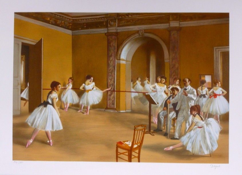 DEGAS Edgar (1834-1917) "La classe de danse" D'après Degas, lithographie numérot&hellip;