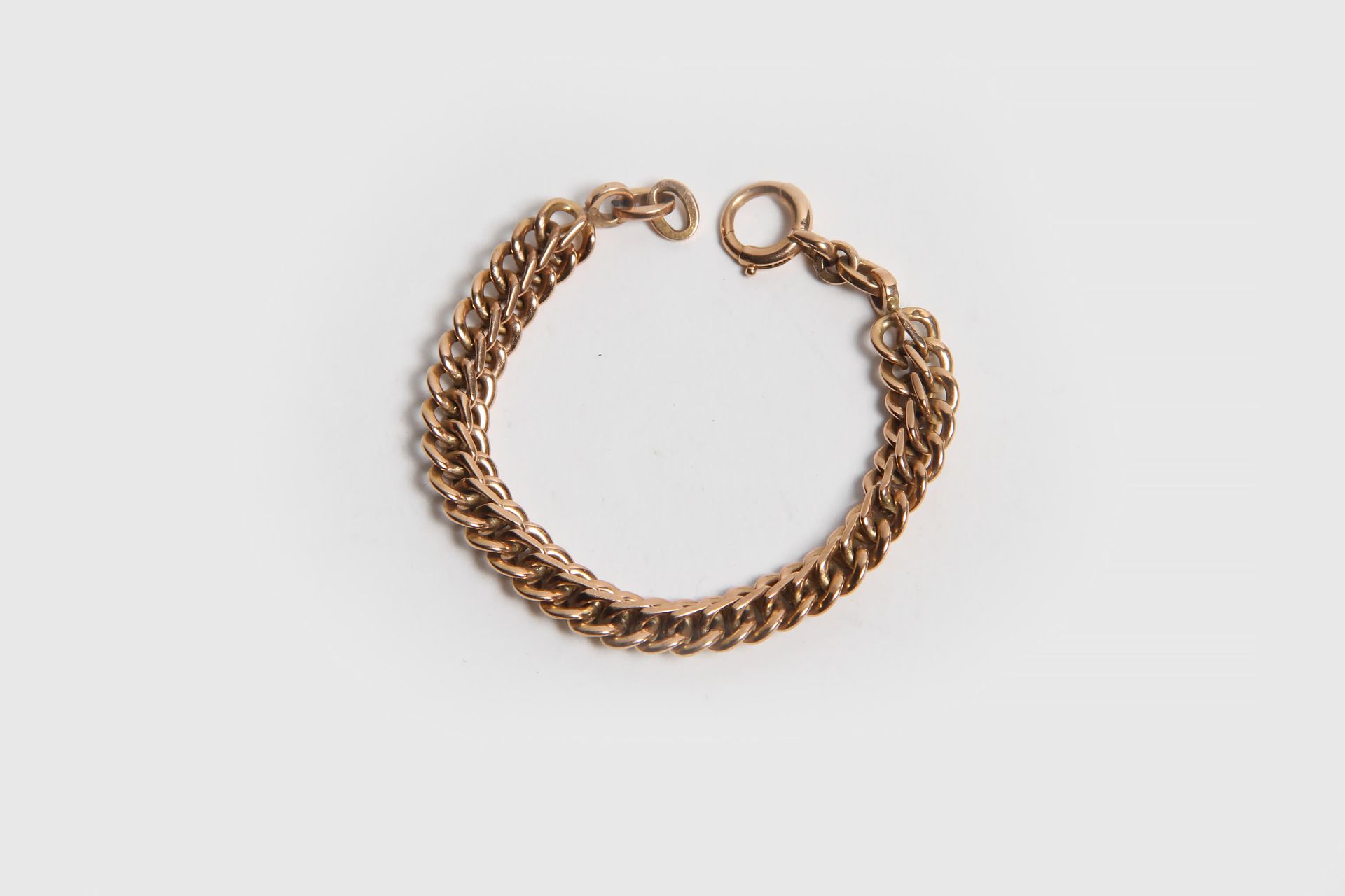 Null GOURMETTE MAILLES BRACELET IN GOLD 750°/ooo (18 grs)