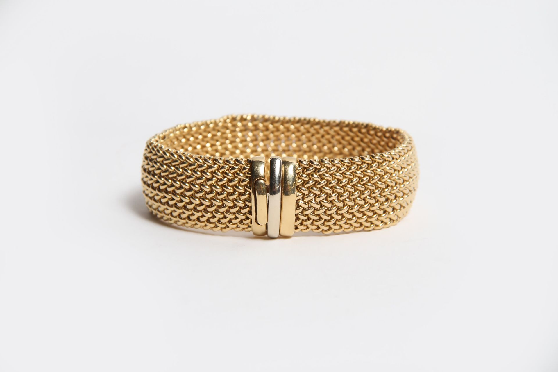 Null GEFLOCHTES MASCHENARMBAND IN GOLD 750°/ooo (51grs)