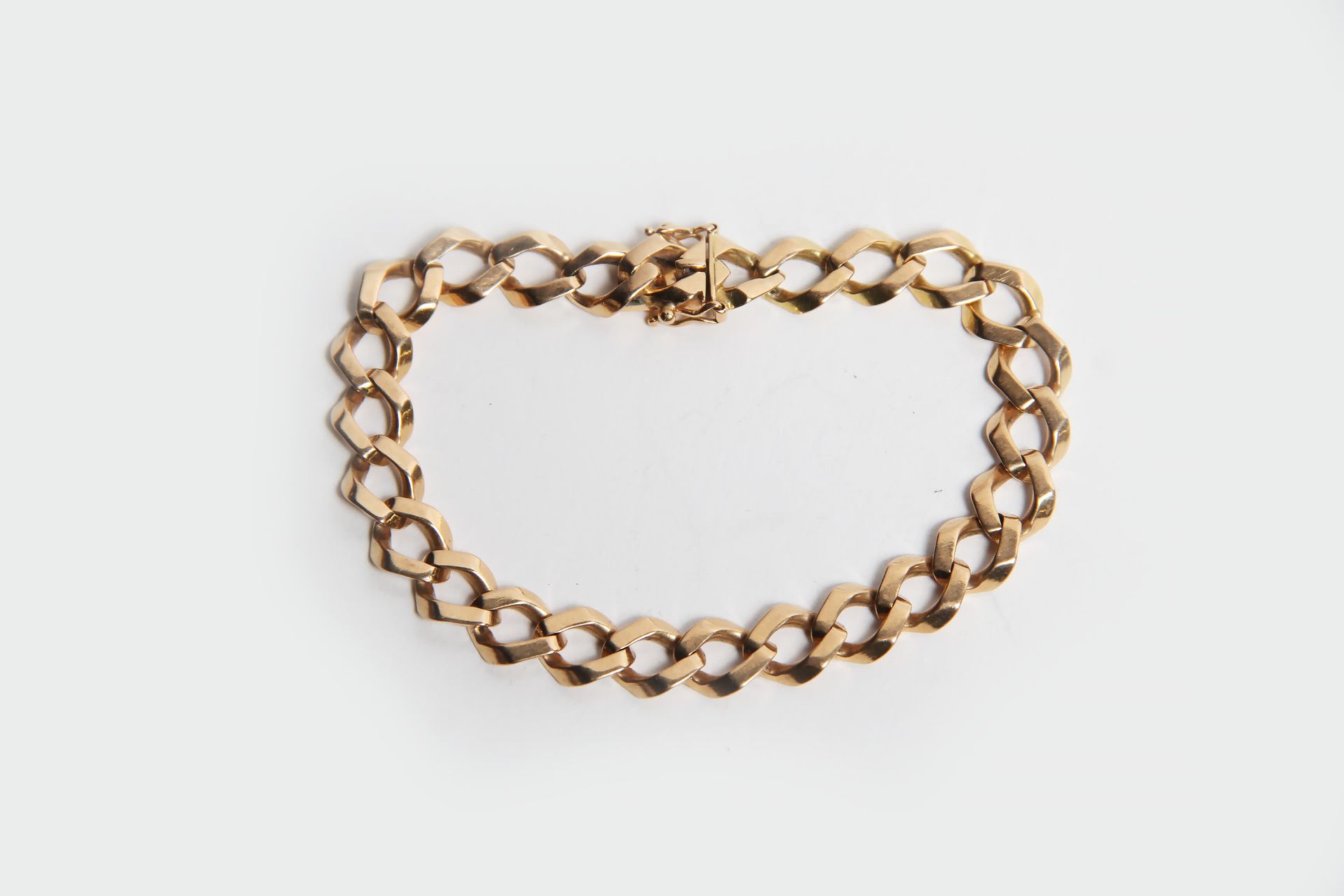 Null GOURMETTE MAILLE BRACELET IN GOLD 750°/ooo (28,5 grs)