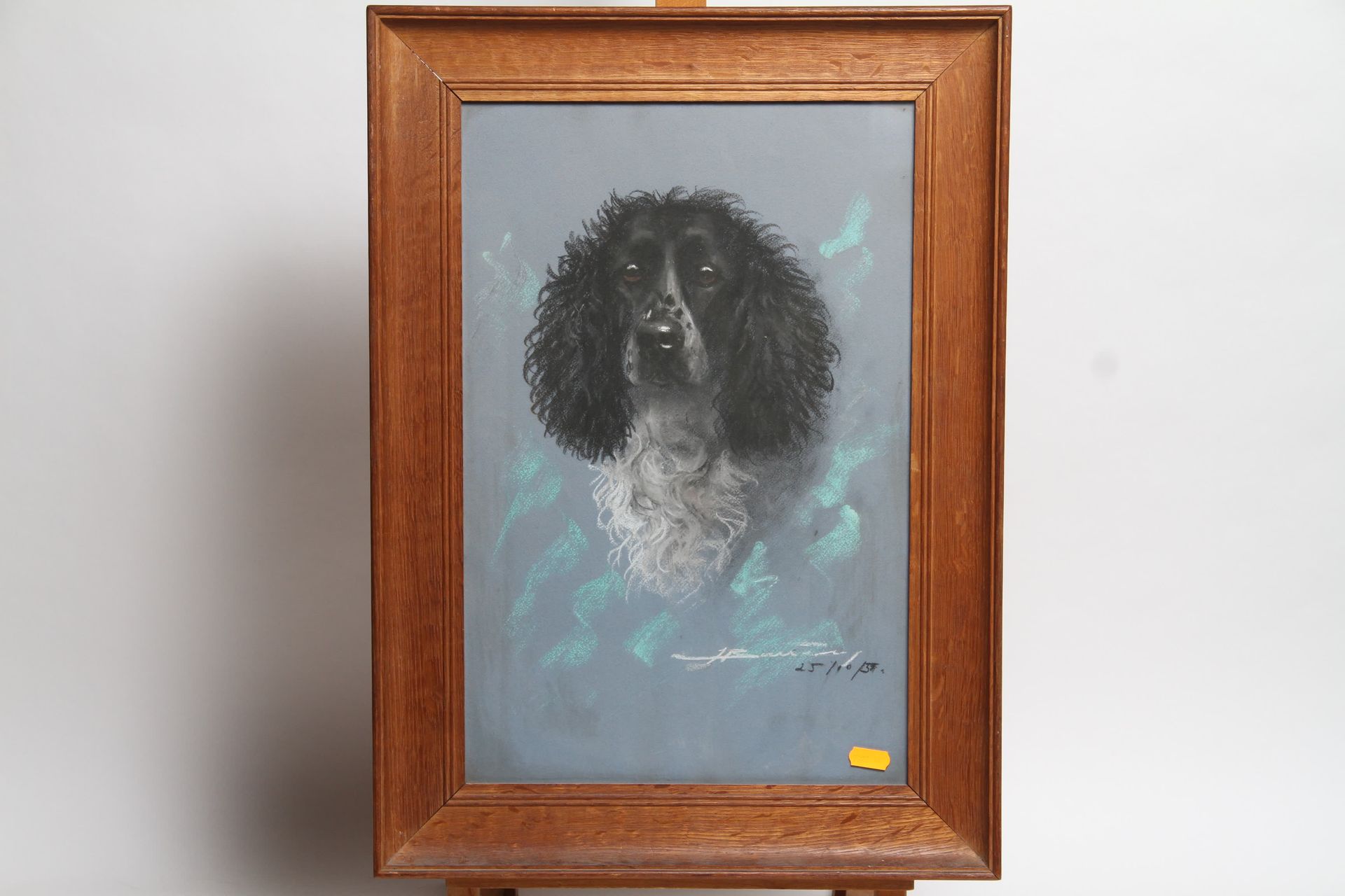 Null PASTEL XXe, SIGNEE ET DATEE 25/10/37 EN BAS A DROITE "LE SETTER" 28 x 43 cm