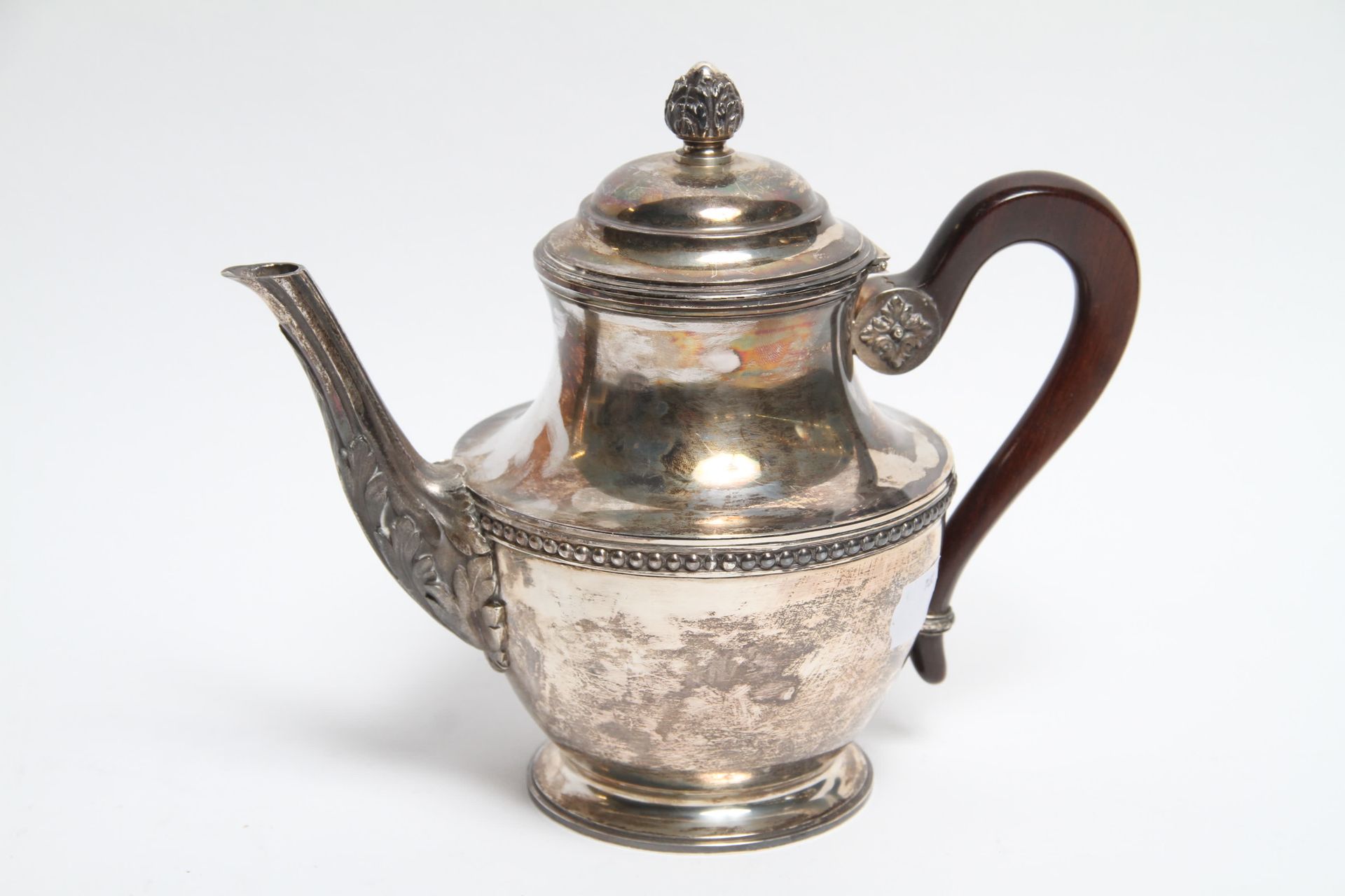Null LOUIS XVI STYLE TEAPON IN MINERVA SILVER (608 grs gross)