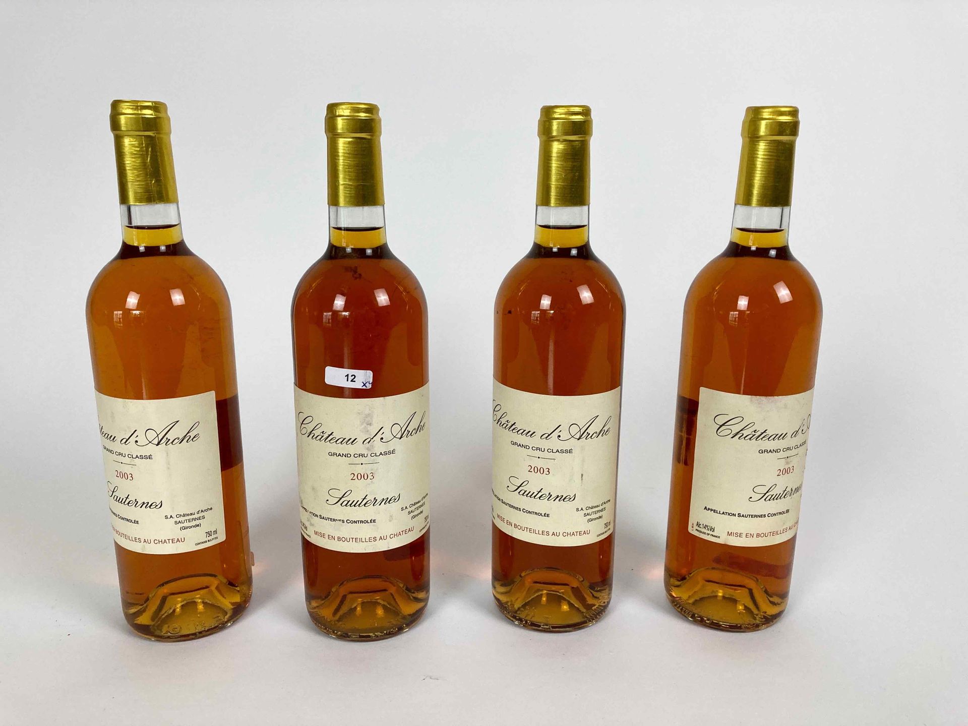 BORDEAUX (SAUTERNES) Château d'Arche, 2e grand cru classé 2003 (blanc liquoreux)&hellip;