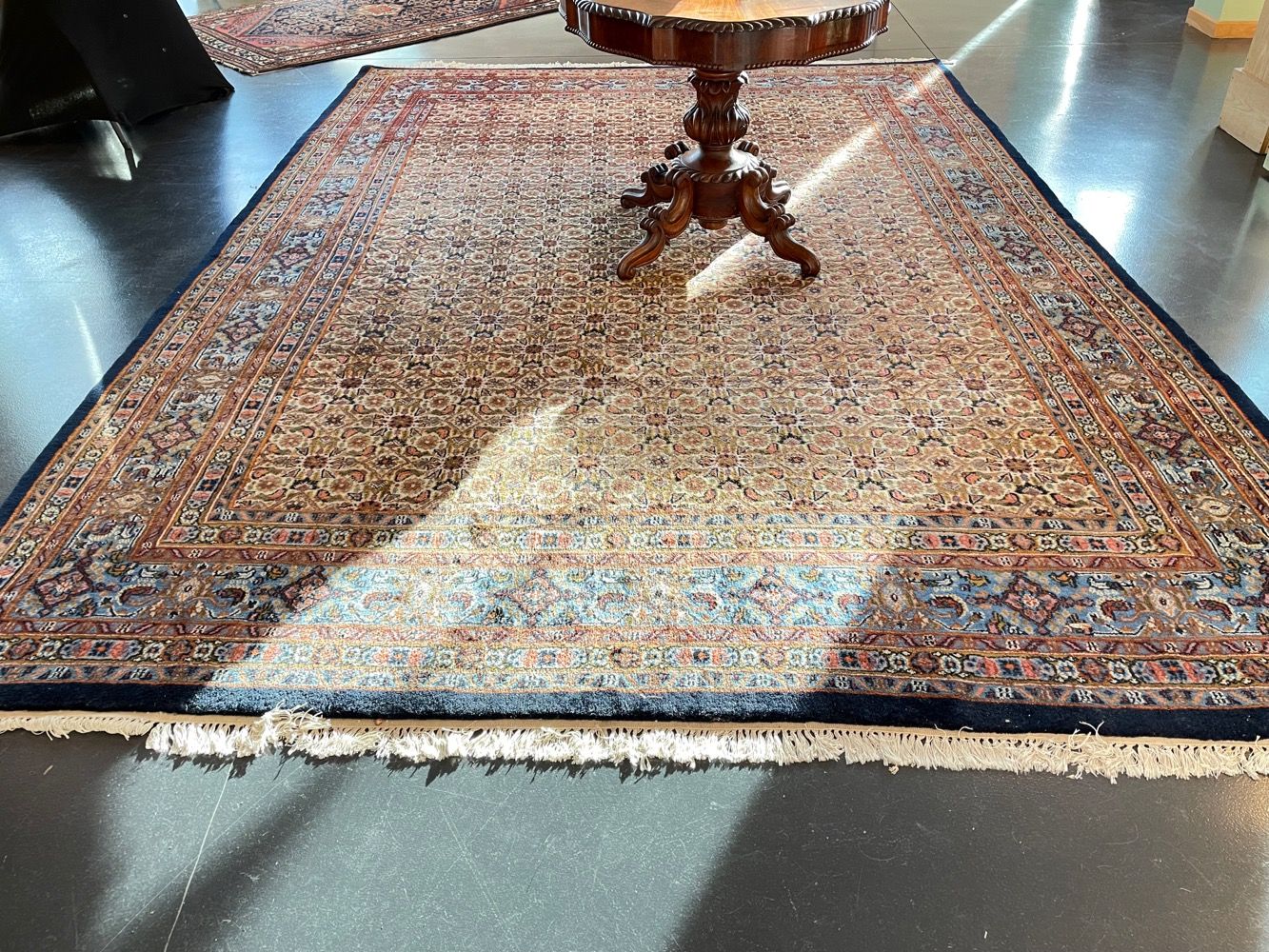 Null Gran alfombra india con motivos herati de estilo persa Dorukhsh, 356x247 cm&hellip;
