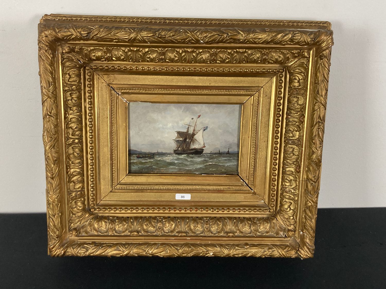 GALLARD-LÉPINAY Emmanuel (1842-1885) "Marine", XIXe, huile sur panneau, signée e&hellip;