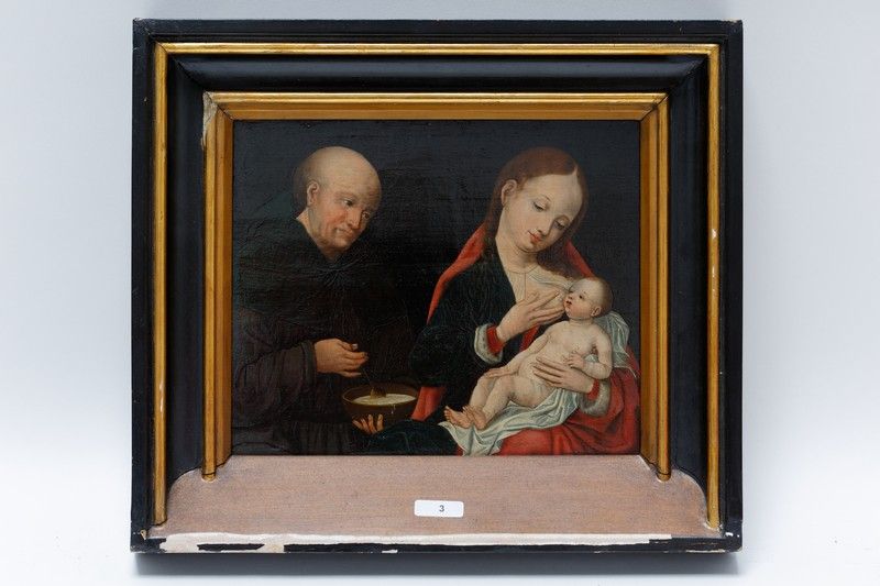 VAN DER WEYDEN Rogier (circa 1399-1464) [entourage de] "Vierge allaitant", XVIe,&hellip;