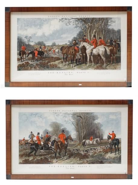 HERRING John Frederick I (1795-1865) "Fox-Hunting - Plate 1 (The Meet) & Plate 2&hellip;