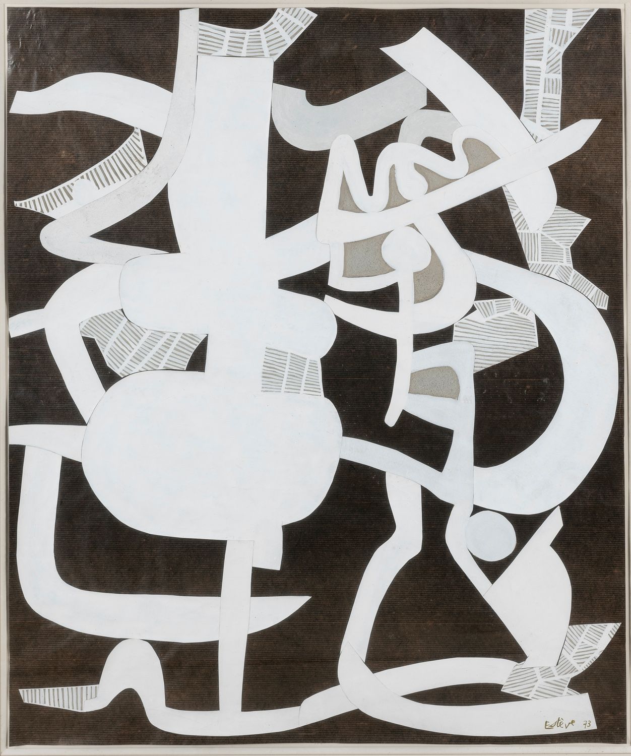 Null 莫里斯-埃斯特夫 (1904-2001)

构成, 1973

绘画和剪纸的拼贴画

在牛皮纸的背景上。

右下方有签名和日期。

71 x 59,5&hellip;