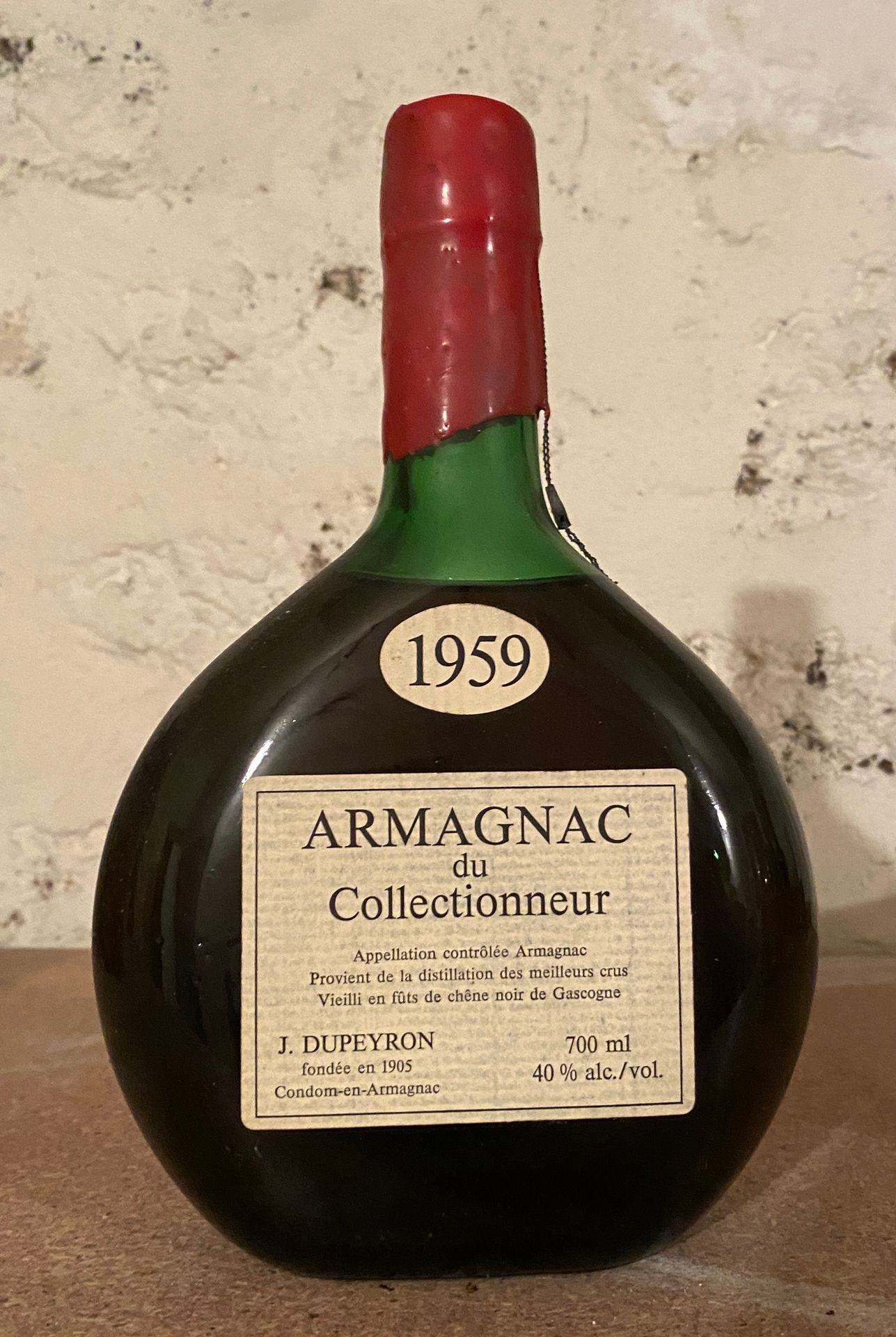 Null 1 Flasche ARMAGNAC du COLLECTIONNEUR 1959 - J. Dupeyron