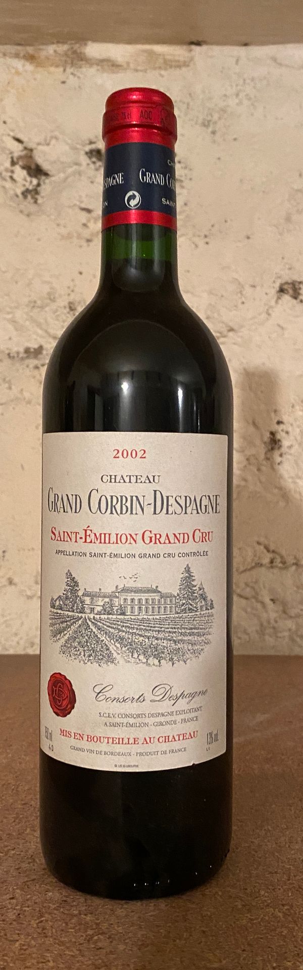Null 1瓶GRAND CORBIN D'ESPAGNE酒庄 - 圣埃米利永列级酒庄2002年版