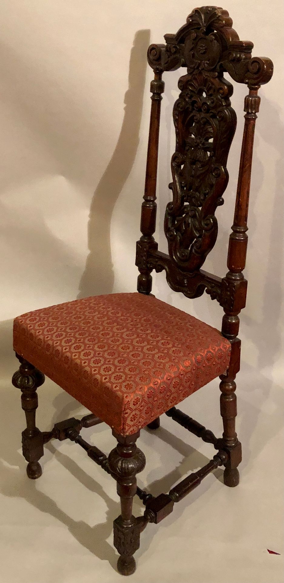 Null HIGH BACK CHAIR IN ROSEWOOD, CARVED AND OPENWORK 



Legs joined by a space&hellip;