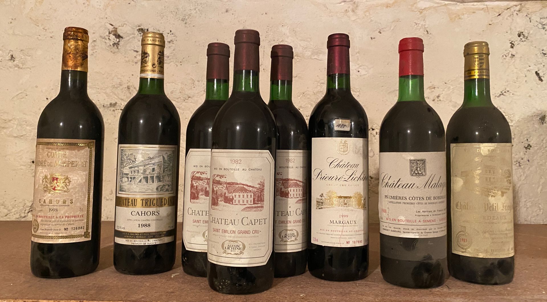 Null 8 Botellas Vinos DIVERS FRANCIA PARA LA VENTA COMO ES

1 Château PRIEURE LI&hellip;
