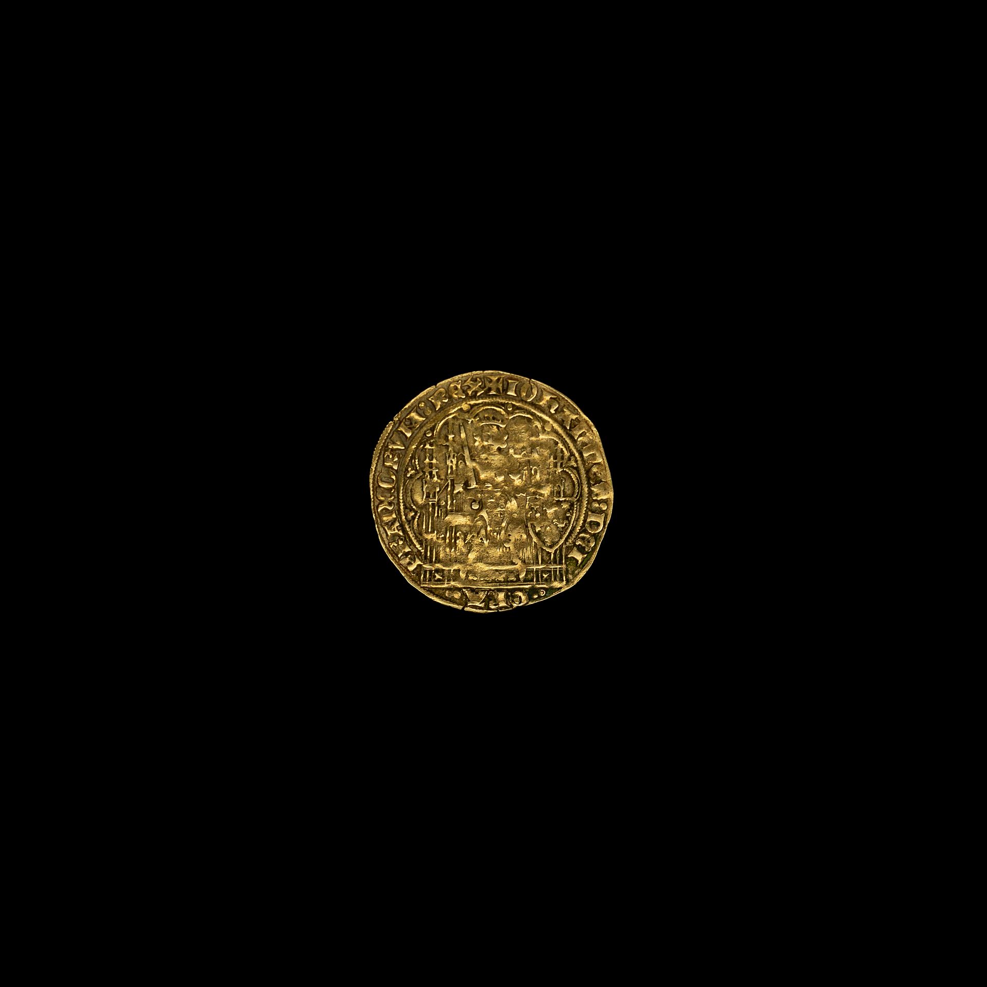 Null JEAN LE BON (1350-1364). Ecu d’or à la chaise de la 4ème émission. Dy 289 C&hellip;