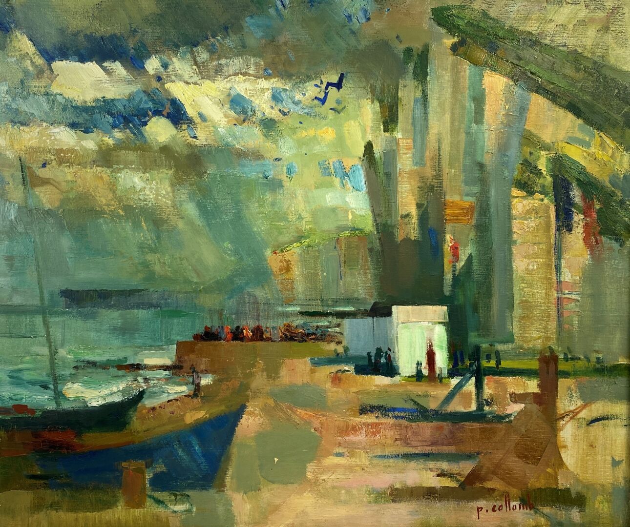 Null Paul COLLOMB (1921-2010)

港口的景象

布面油画，右下角有签名

64,5 x 77 cm