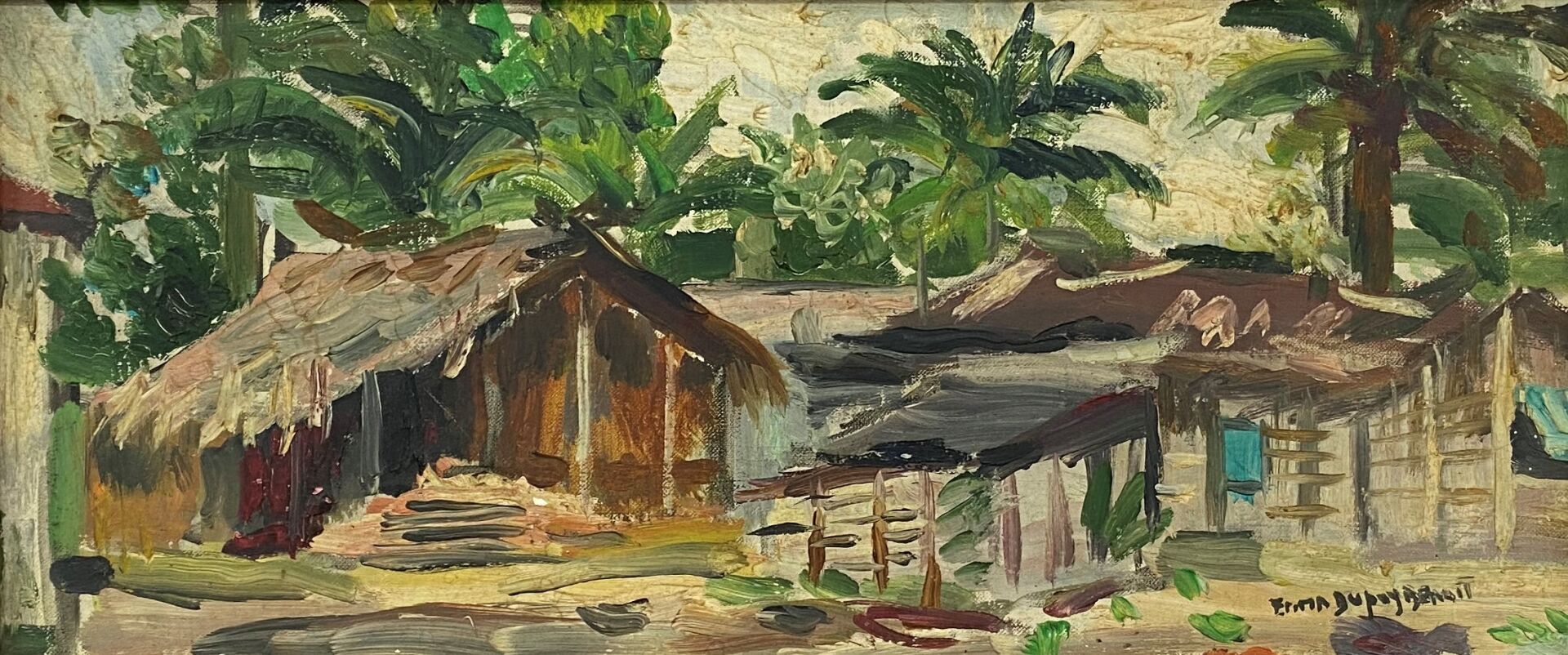 Null 艾玛-杜普伊-贝诺特（第二十期）

喀麦隆的村庄

布面油画，右下角有签名

背面有副署，日期为1939-40年

15 x 33 cm
