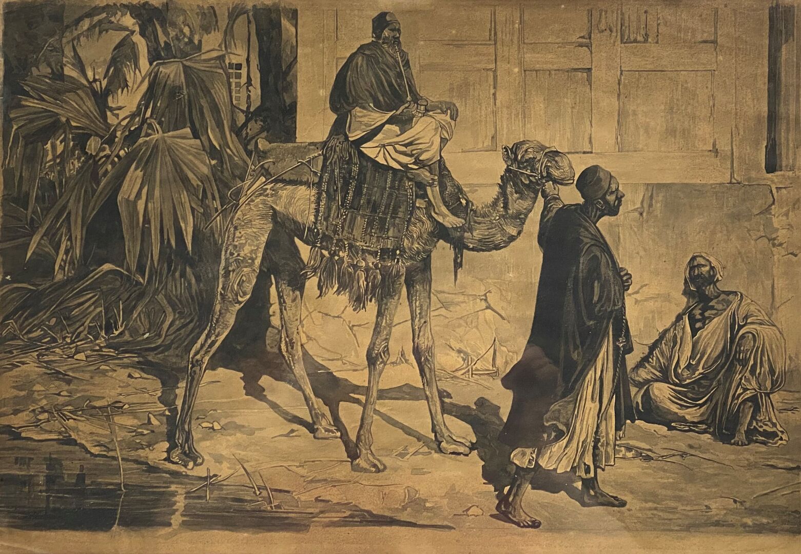 Null Orientalist school 

Animated scene of characters and dromedary

Ink and wa&hellip;