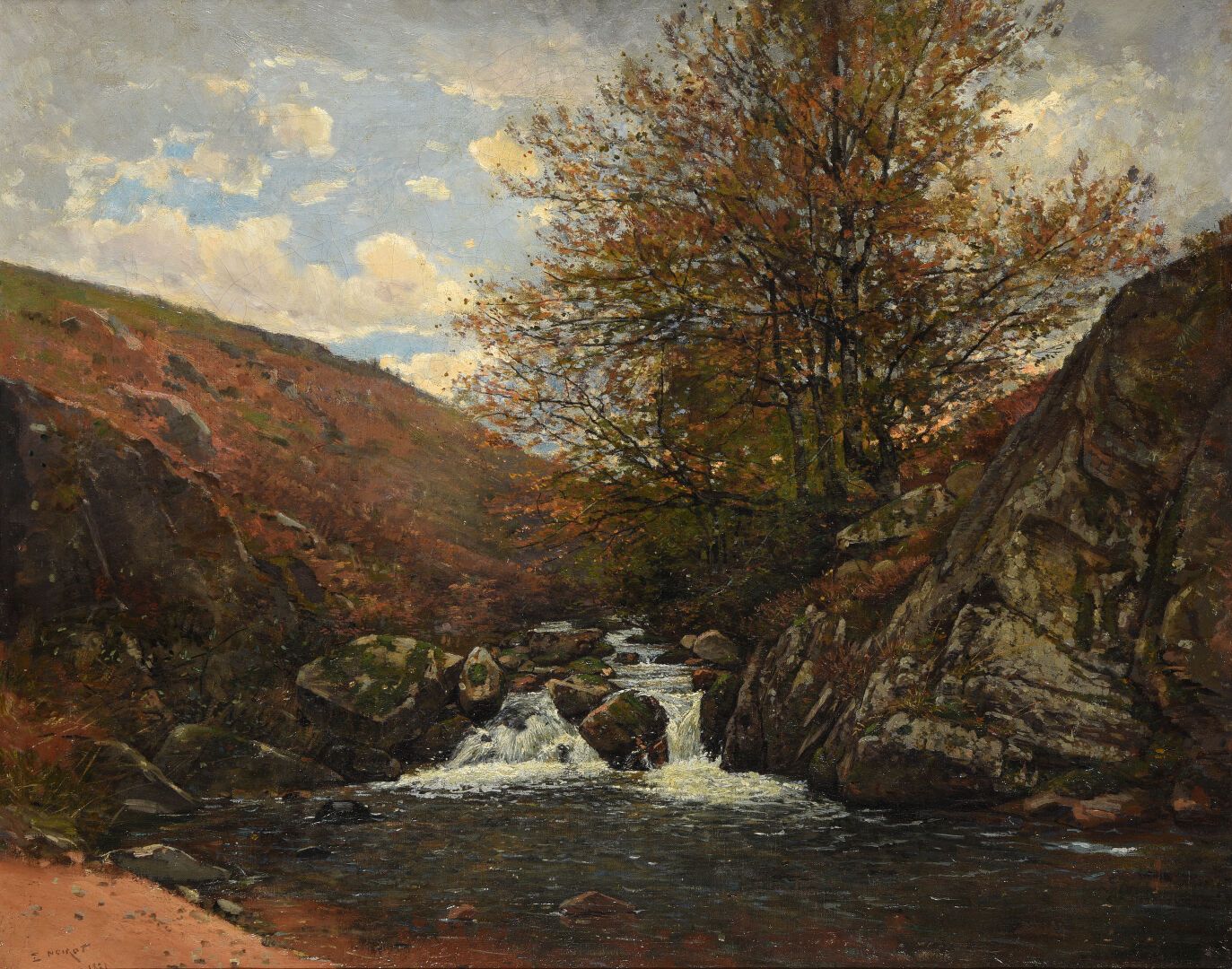 Null Émile NOIROT (1853-1924)
Montagne de la Madeleine 
Huile sur toile 
67 x 82&hellip;
