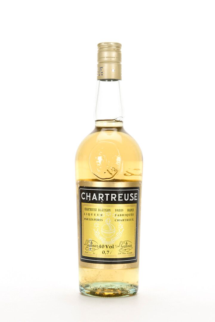 Null 1 B CHARTREUSE JAUNE VOIRON PÉRIODE 1966-1982 70 cl 40% Export Allemagne (e&hellip;