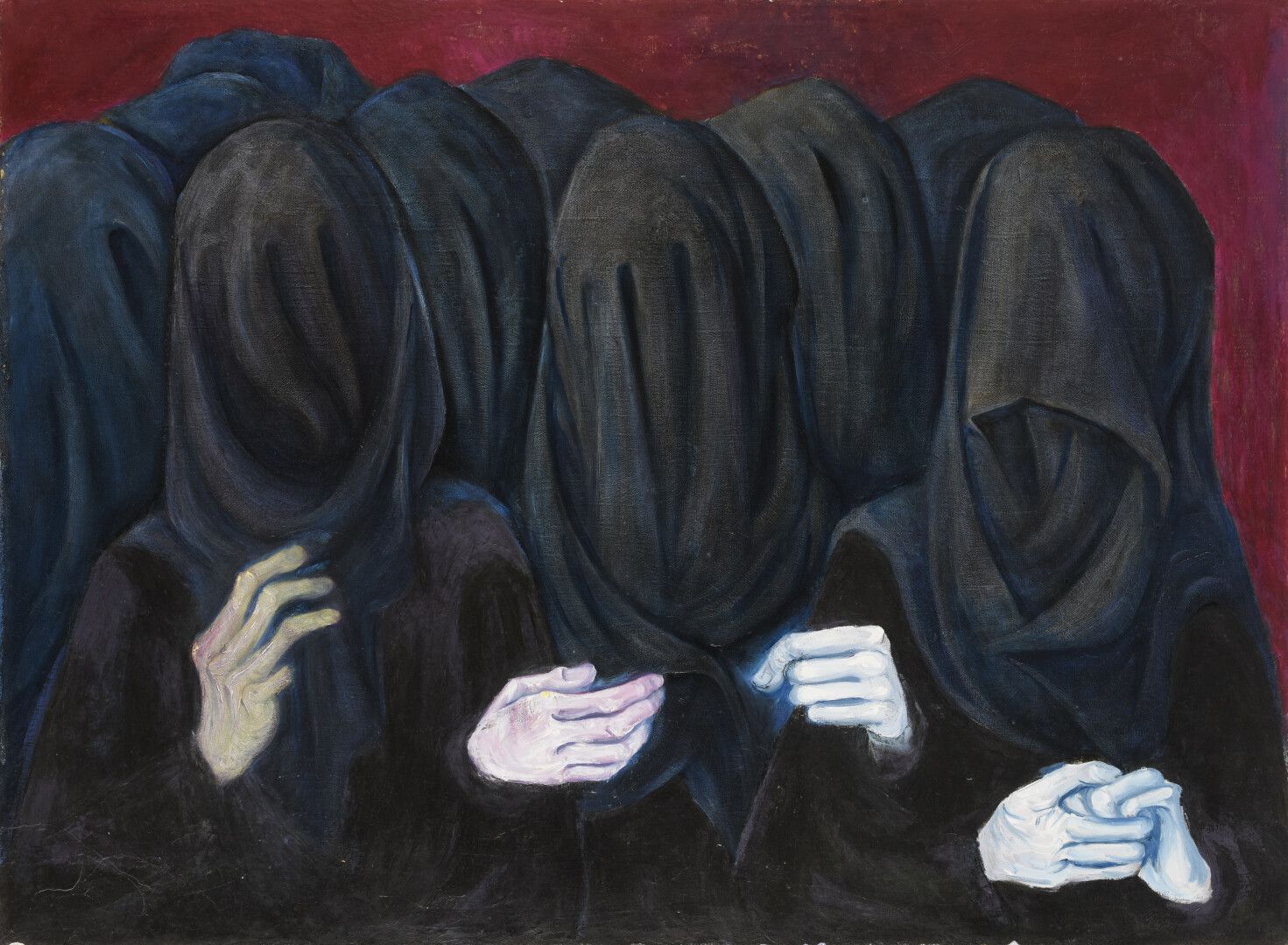 Null Vincent GONZALEZ (1928-2019)

Die Witwen, 

Öl auf Leinwand, 

92 x 125 cm