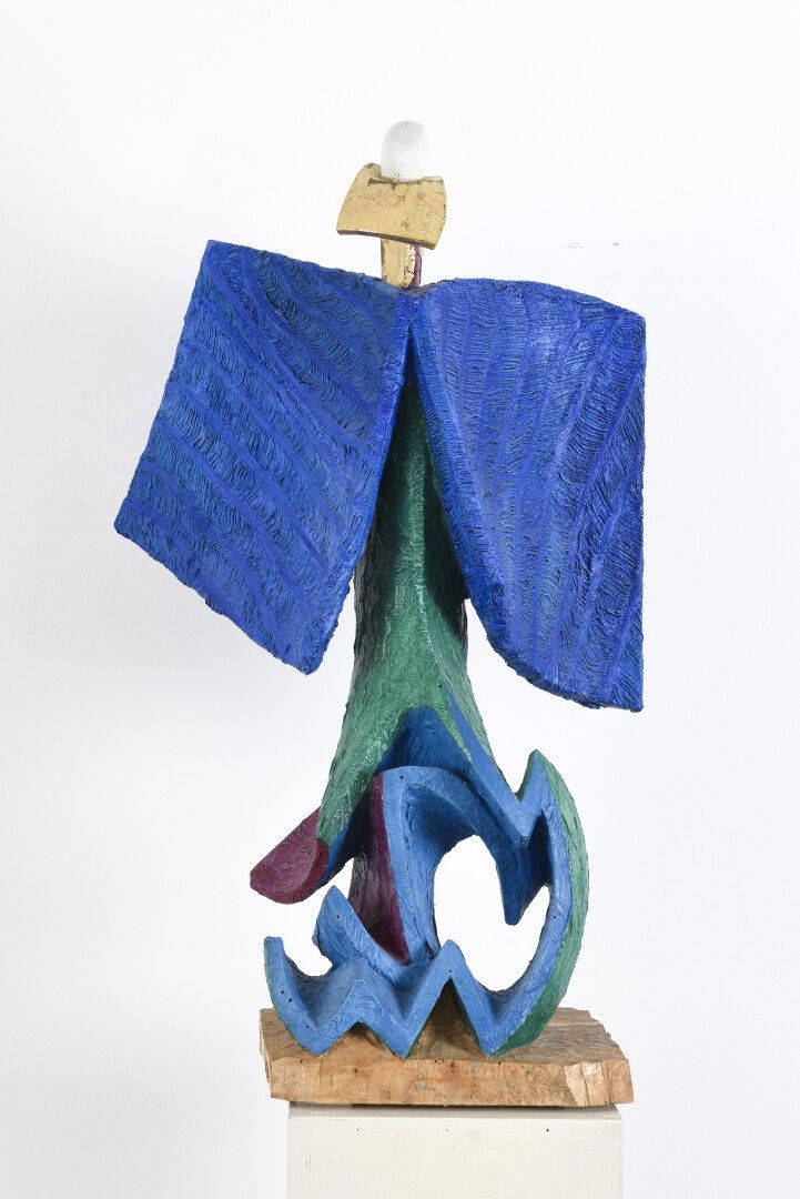Null Vincent GONZALEZ (1928-2019)

Oiseau stylisé en bois sculpté polychrome et &hellip;