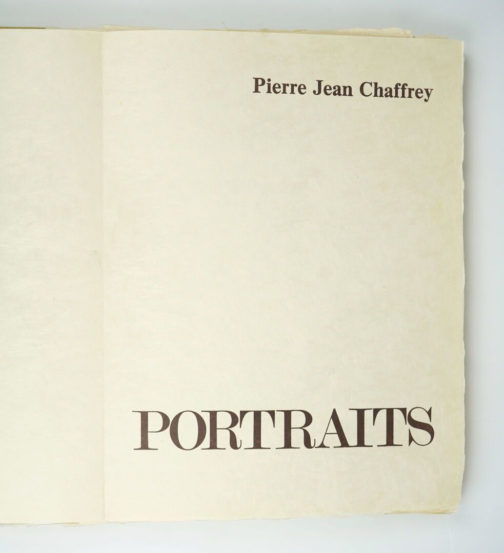 Null [Curiosa] : CHAFFREY (Pierre Jean) : Portraits. Lyon, Comimprim, 1979. Un v&hellip;