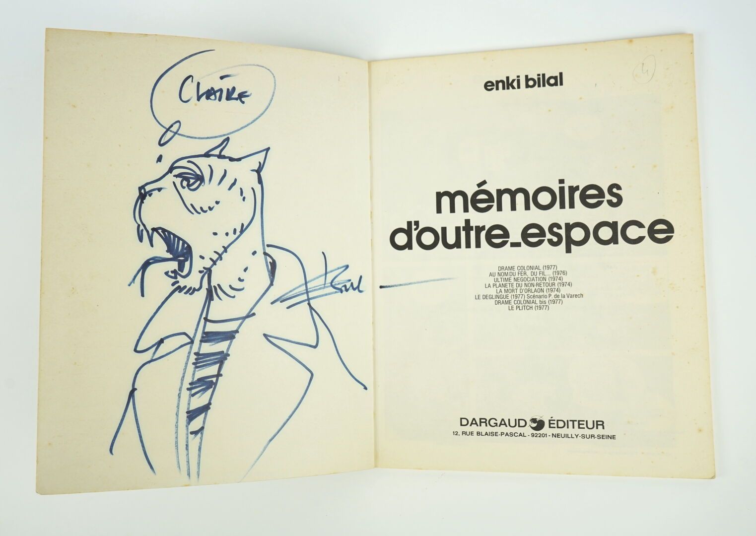 Null BILAL (Enki) : Mémoires d'outre-espace. Dargaud, 1978. 



Edition original&hellip;