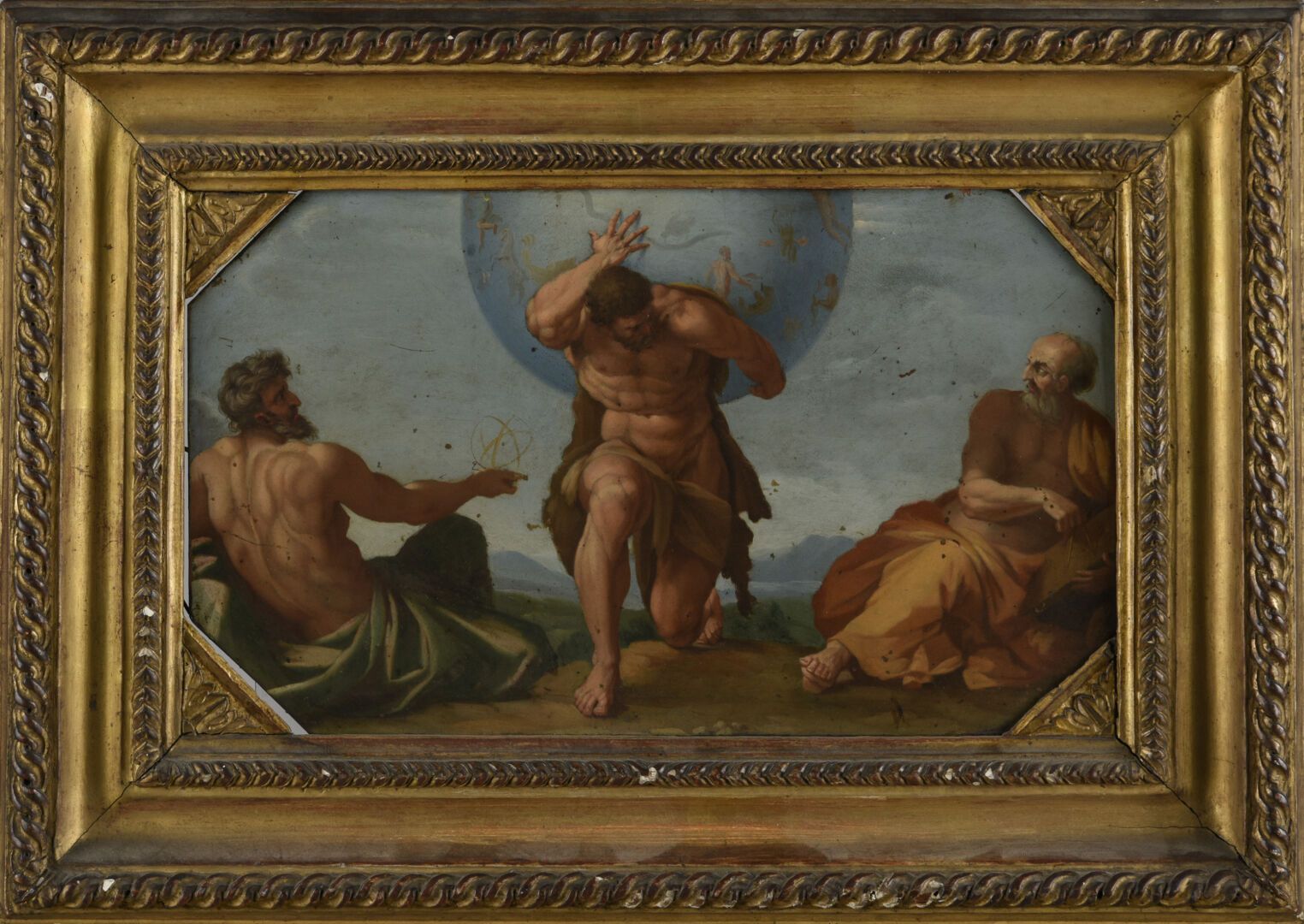 Null 仿照Annibale CARRACHE 18世纪
携带天穹的HERCULES ATLAS
铜上油彩
20 x 34 厘米

这块小铜板是为装饰法尔内塞&hellip;