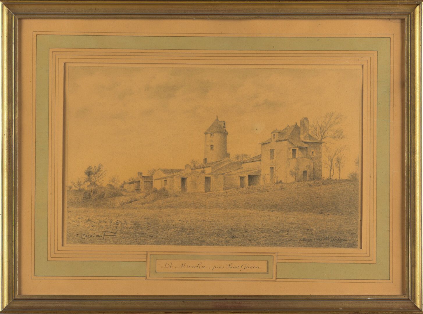 Null 让-科拉博夫(Jean CORABOEUF) (1870-1947)
圣日耳曼附近的磨坊
铅笔画
左下方有签名